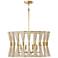 Capital Lighting Bianca 24 1/2" Modern 6-Light Rope and Brass Pendant
