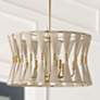 1_Capital Lighting Bianca 24 1/2" Modern 6-Light Rope and Brass Pendant