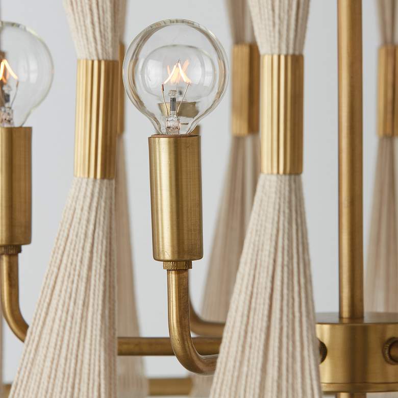 Image 3 Capital Lighting Bianca 24 1/2" Modern 6-Light Rope and Brass Pendant more views