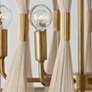 3_Capital Lighting Bianca 24 1/2" Modern 6-Light Rope and Brass Pendant more views