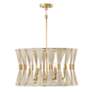 4_Capital Lighting Bianca 24 1/2" Modern 6-Light Rope and Brass Pendant more views