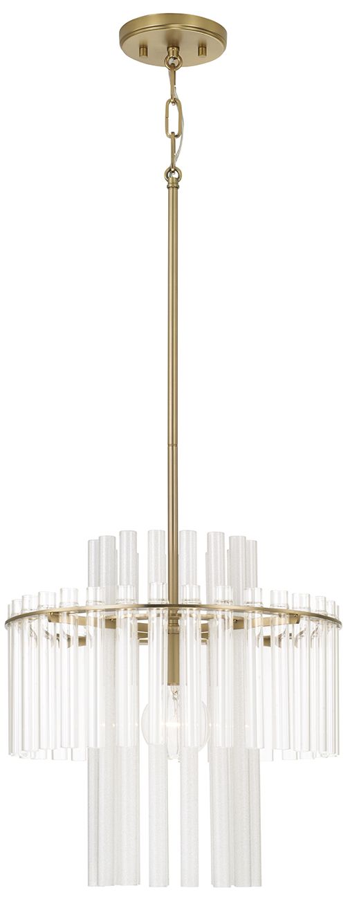 Image 2 Capital Lighting Blair 1 Light Pendant 15" Aged Brass