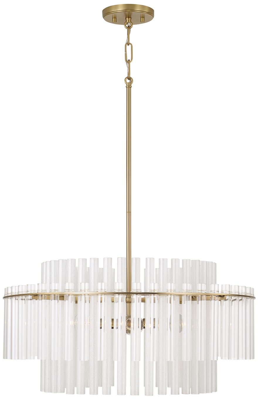 Capital Lighting Blair 4 Light Pendant 24" Aged Brass