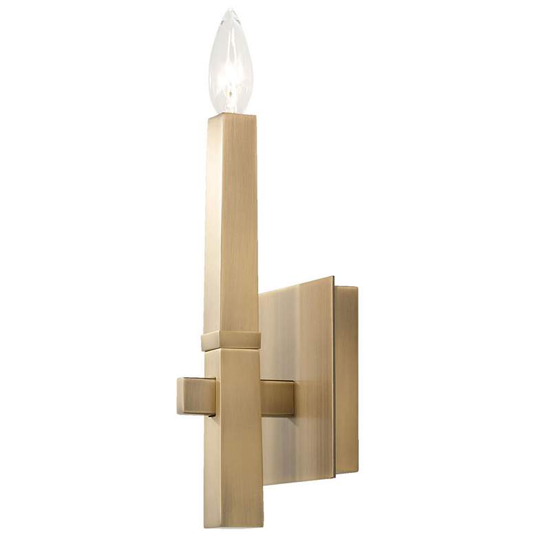 Image 2 Capital Lighting Blake 1 Light Sconce Aged Brass