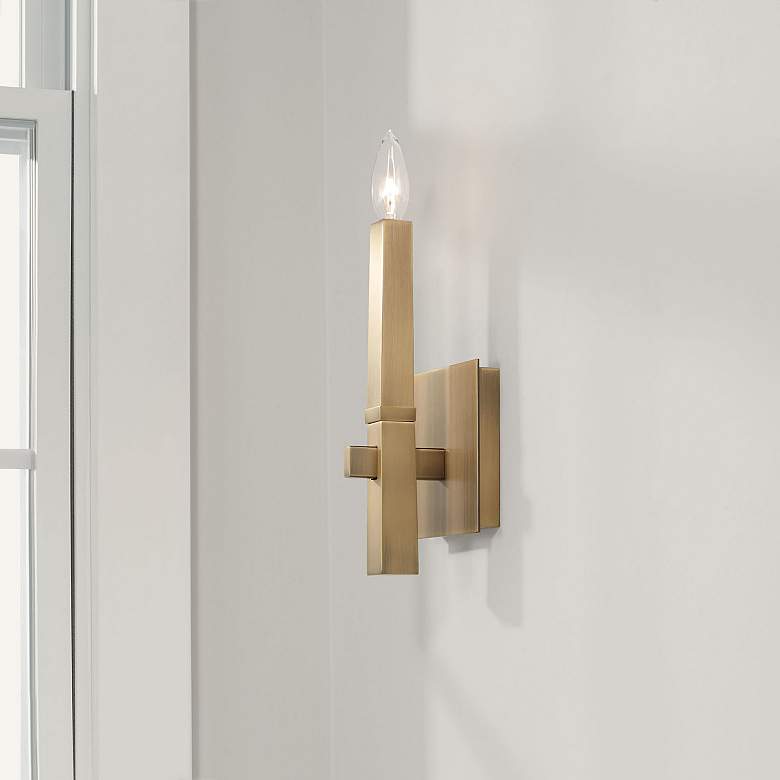 Image 1 Capital Lighting Blake 1 Light Sconce Aged Brass