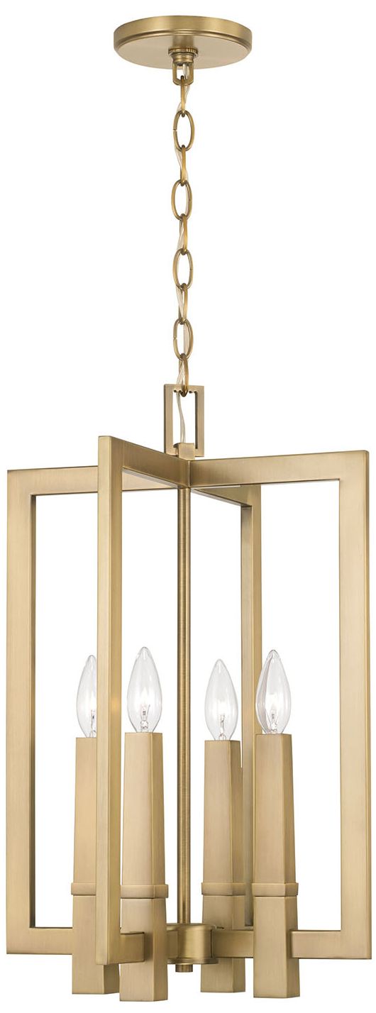 Image 2 Capital Lighting Blake 4 Light Foyer 14" Aged Brass