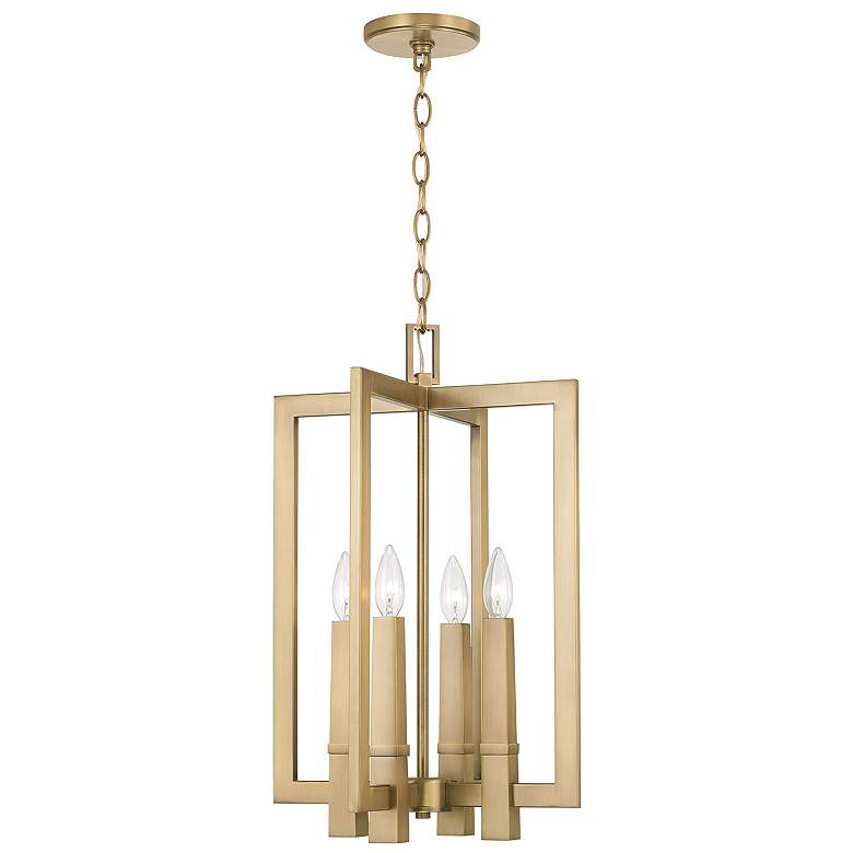 Image 1 Capital Lighting Blake 4 Light Foyer Aged Brass