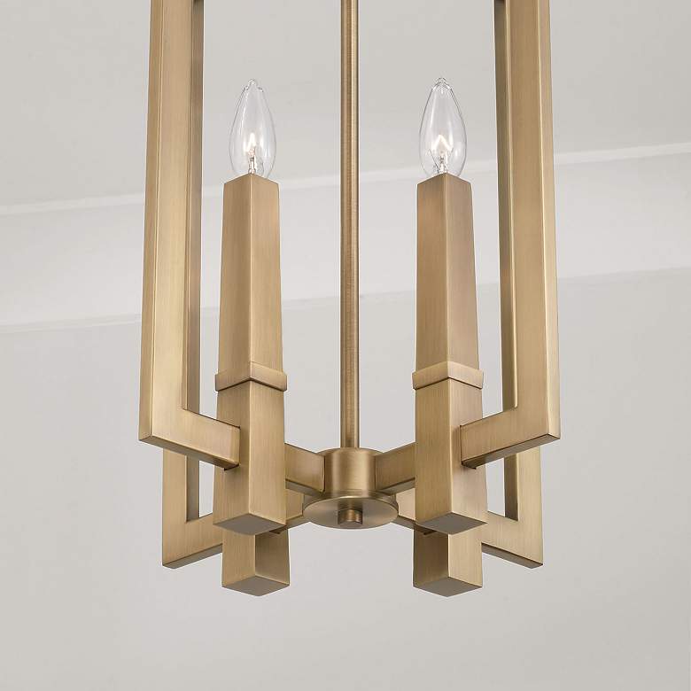 Image 3 Capital Lighting Blake 4 Light Foyer Aged Brass more views