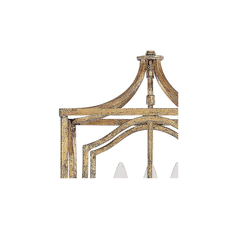 Image 2 Capital Lighting Blakely 12 1/4 inch Gold Square Lantern Foyer Chandelier more views