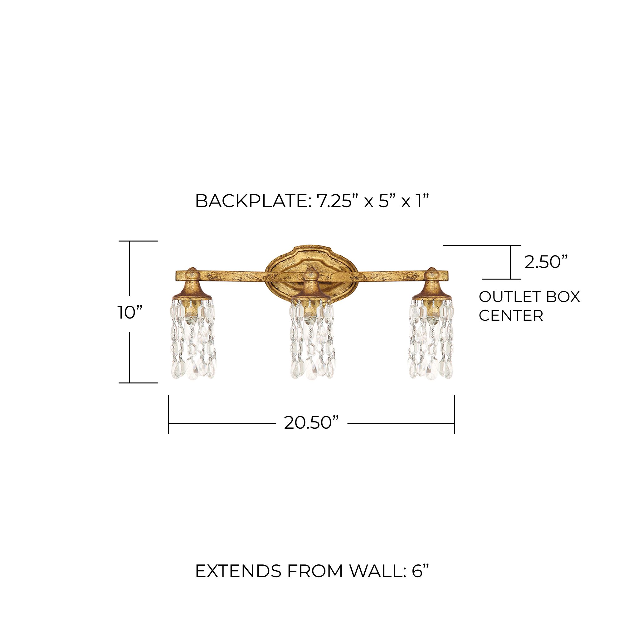 Image 2 Capital Lighting Blakely 3 Light Vanity Antique Gold more views