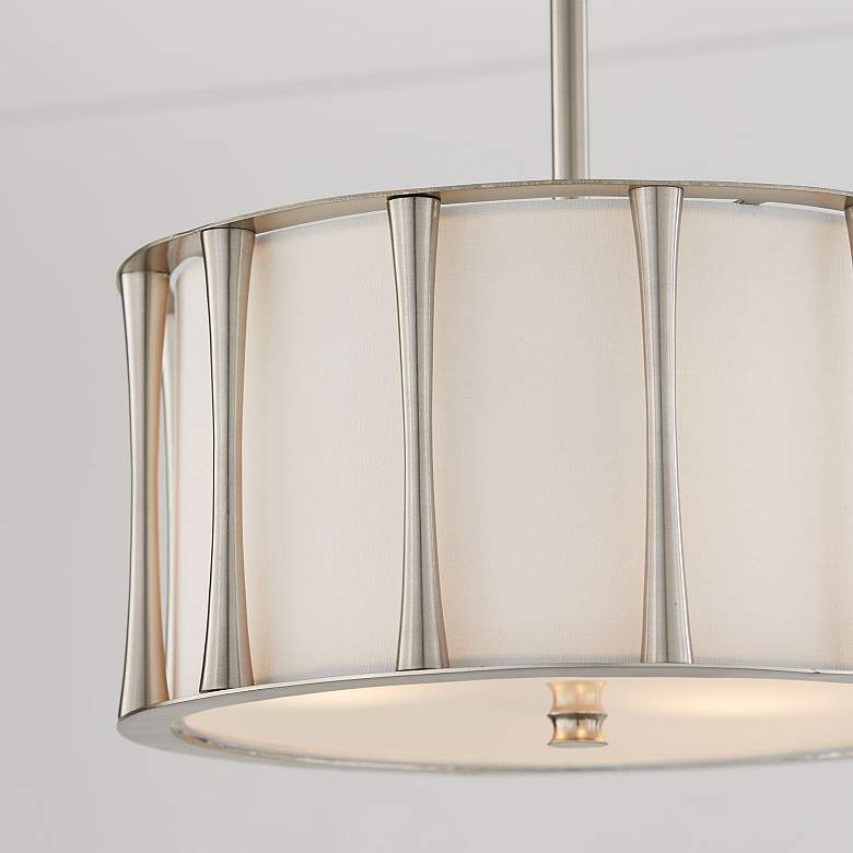 Image 3 Capital Lighting Bodie 15" White and Brushed Nickel Ceiling Light more views