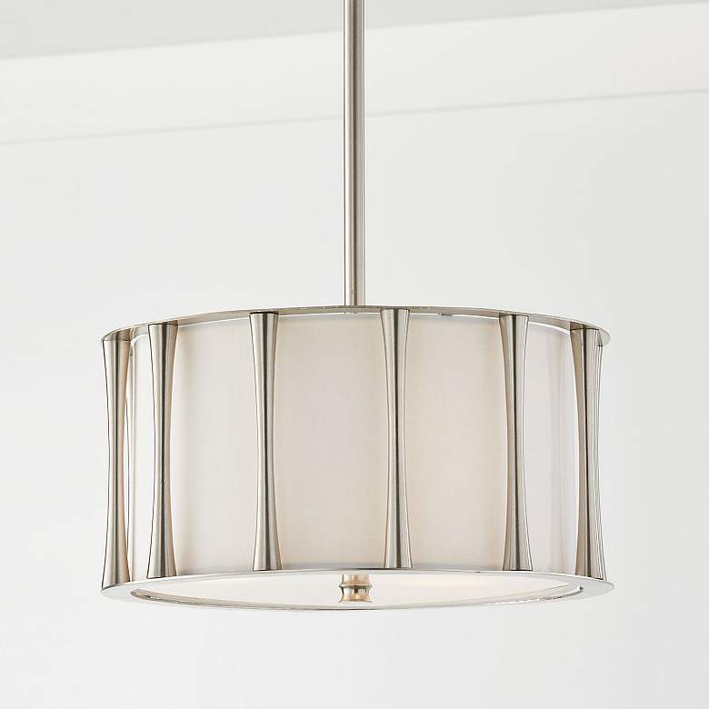 Image 4 Capital Lighting Bodie 15" White and Brushed Nickel Ceiling Light more views