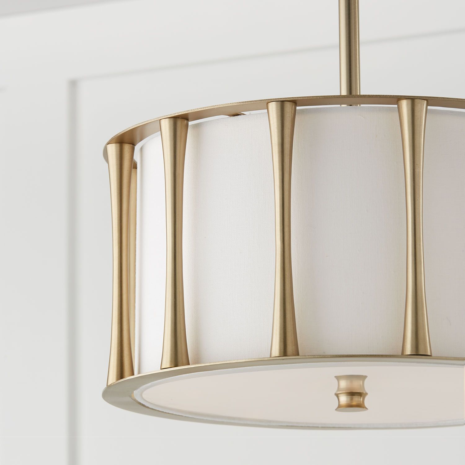 Image 4 Capital Lighting Bodie 3 Light Semi Flush 15" Matte Brass more views