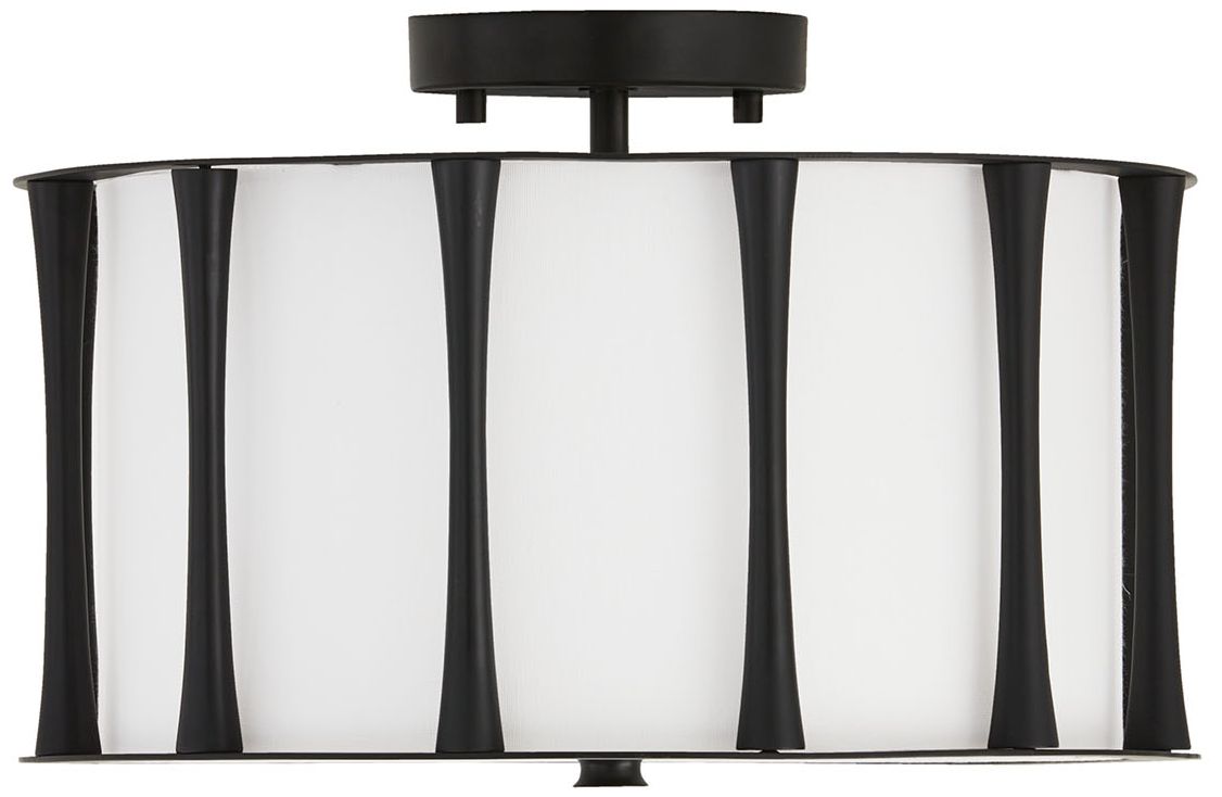 Image 2 Capital Lighting Bodie 3 Light Semi Flush 15" Matte Black