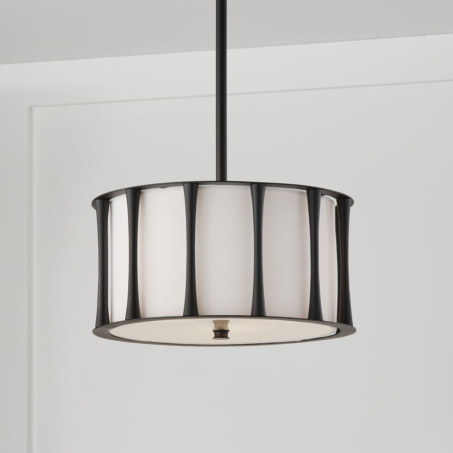 Image 3 Capital Lighting Bodie 3 Light Semi Flush 15" Matte Black more views