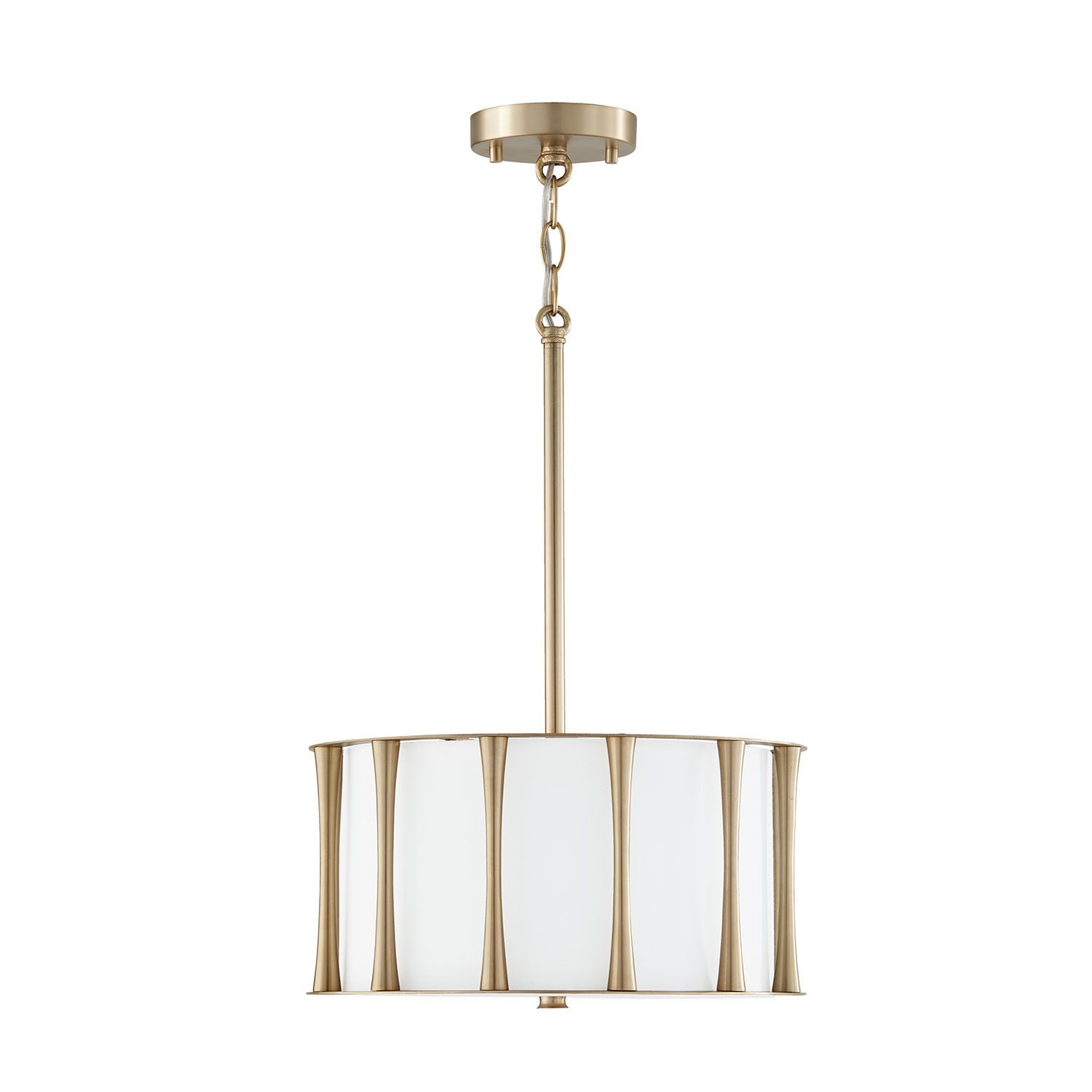 Image 5 Capital Lighting Bodie 3 Light Semi Flush 15" Matte Brass more views