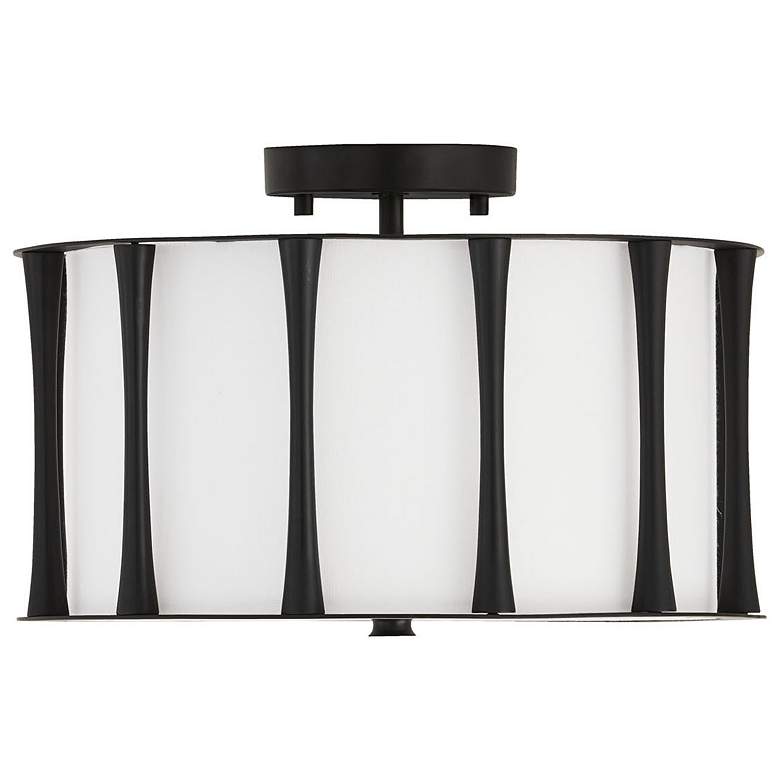 Image 1 Capital Lighting Bodie 3 Light Semi-Flush Matte Black