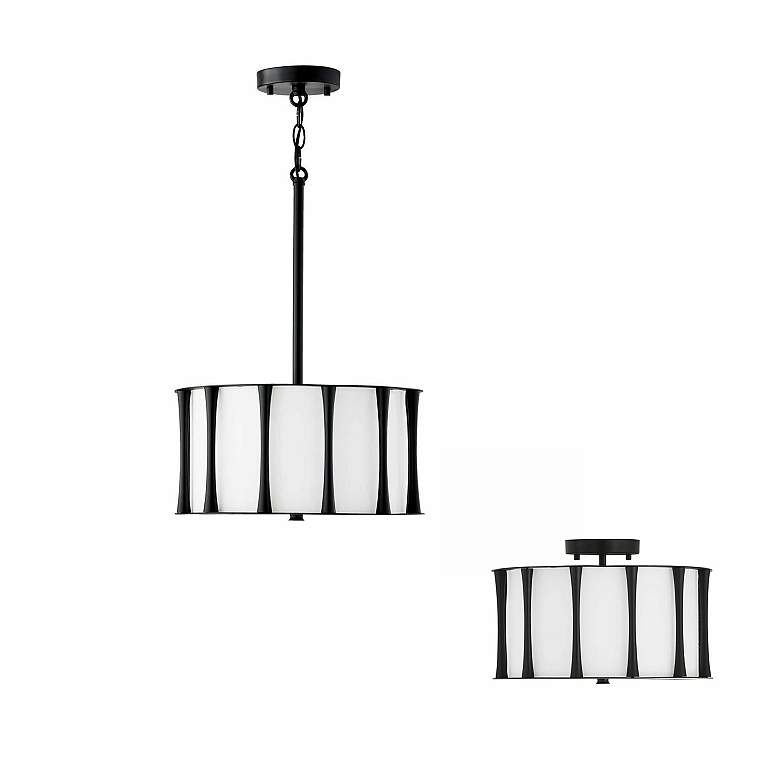 Image 6 Capital Lighting Bodie 3 Light Semi-Flush Matte Black more views