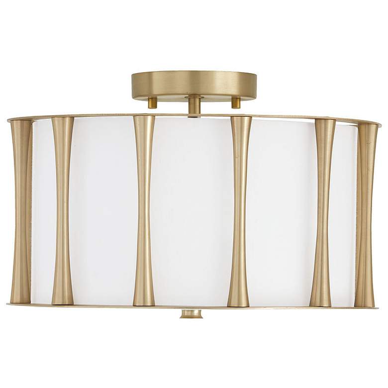 Image 1 Capital Lighting Bodie 3 Light Semi-Flush Matte Brass