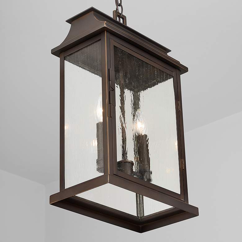 Image 3 Capital Lighting Bolton 2 Light Outdoor Hanging Lantern Oiled Bronze more views
