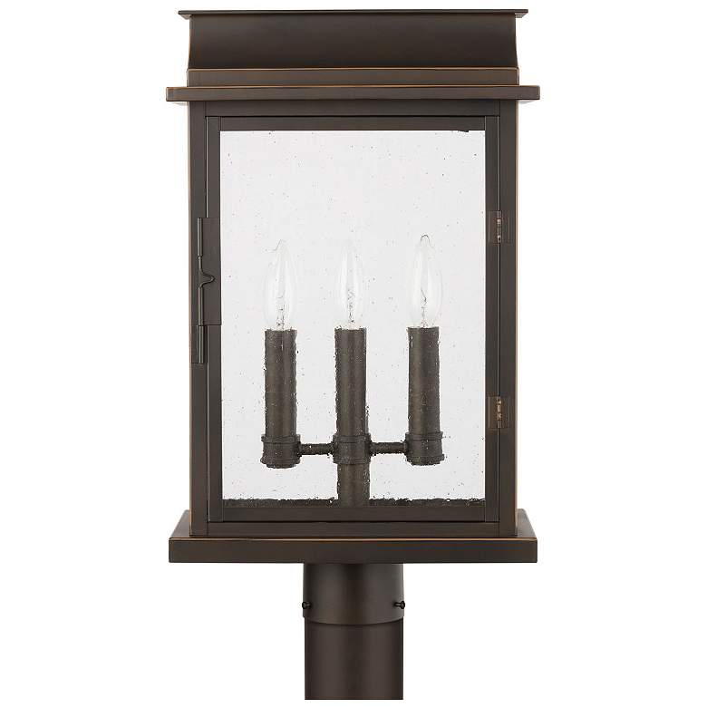 Image 1 Capital Lighting Bolton 3 Light Outdoor Post Lantern Oiled Bronze