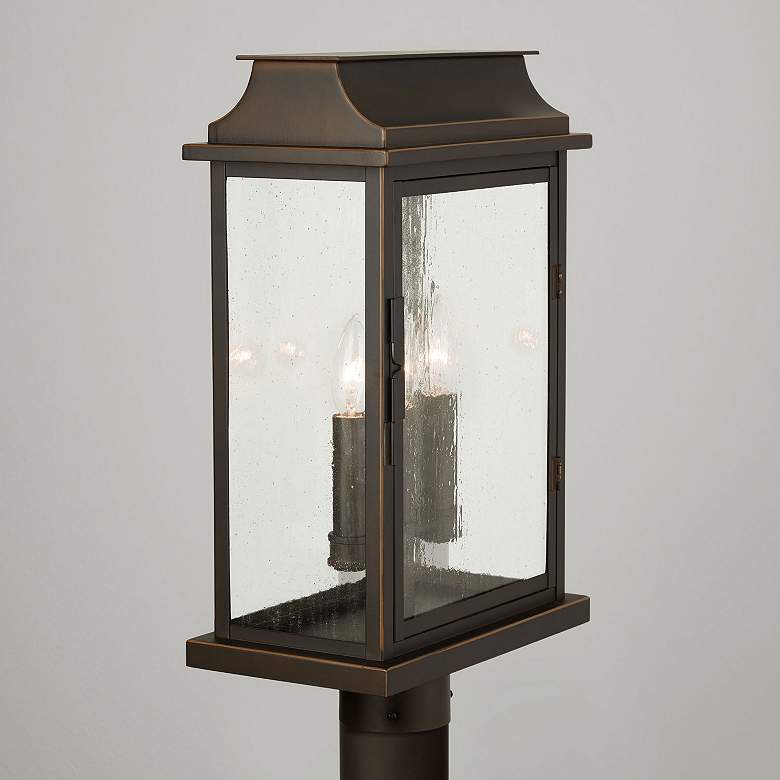 Image 3 Capital Lighting Bolton 3 Light Outdoor Post Lantern Oiled Bronze more views