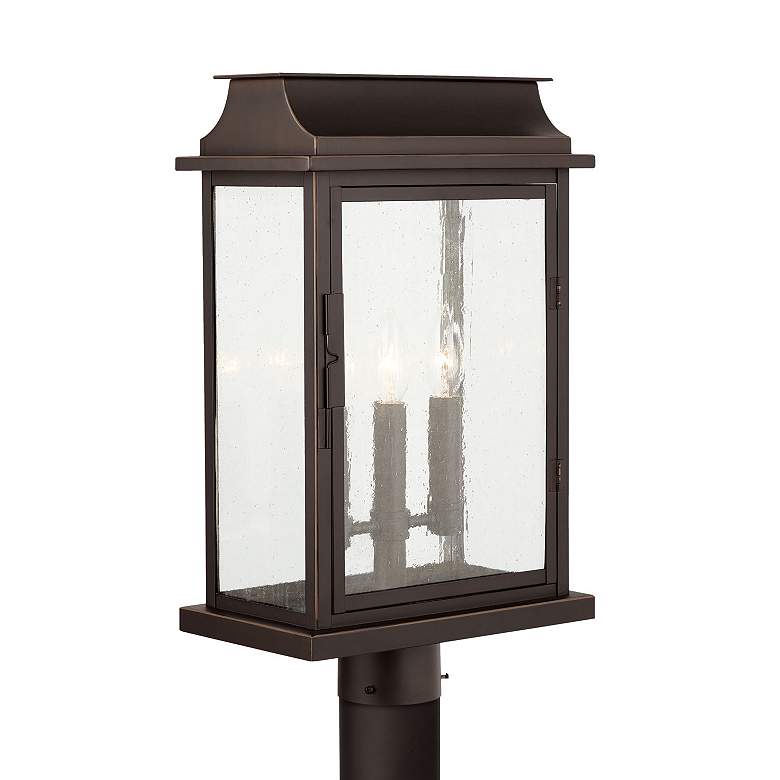 Image 4 Capital Lighting Bolton 3 Light Outdoor Post Lantern Oiled Bronze more views
