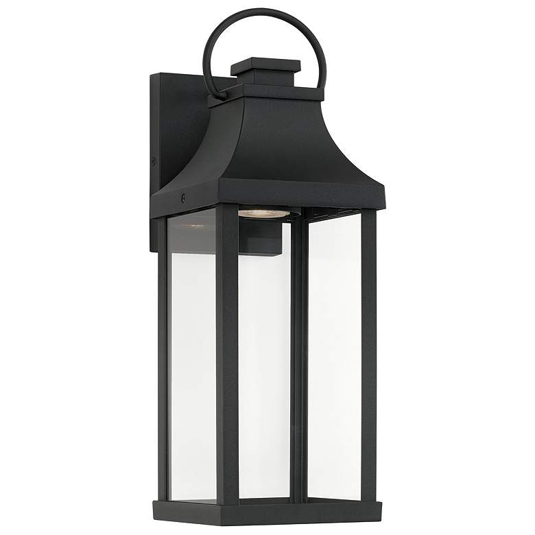 Image 1 Capital Lighting Bradford 17 1/4" High Black Outdoor Wall Lantern