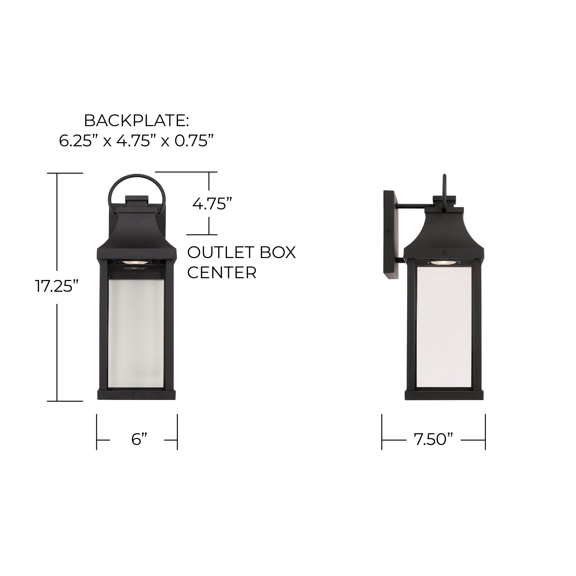 Image 6 Capital Lighting Bradford 17 1/4" High Black Outdoor Wall Lantern more views