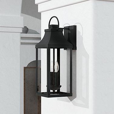 Capital Lighting Bradford 20 3/4" Black 2-Light Outdoor Wall Light