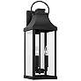 2_Capital Lighting Bradford 24" High 3-Light Black Outdoor Wall Lantern