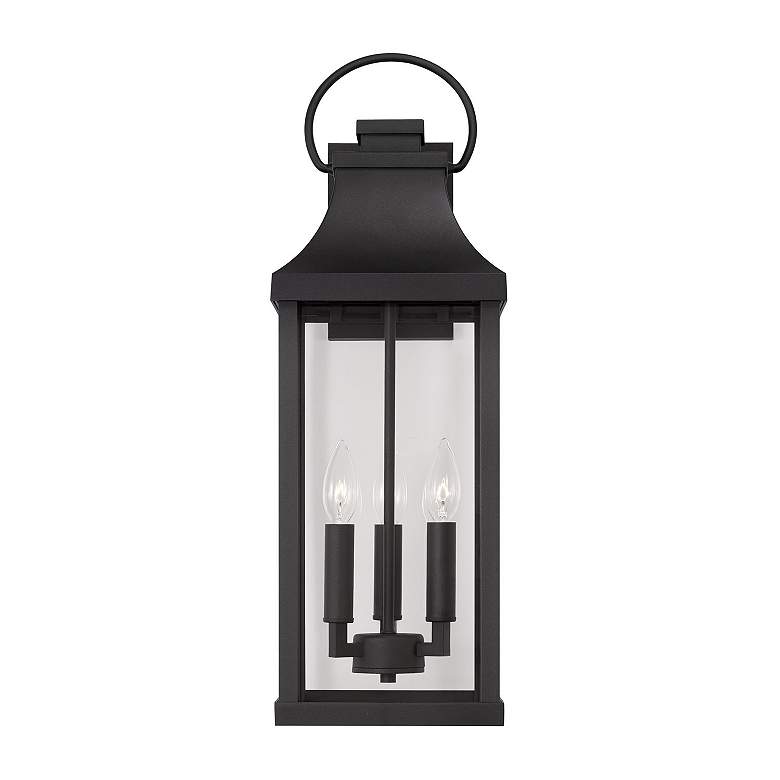 Image 6 Capital Lighting Bradford 24" High 3-Light Black Outdoor Wall Lantern more views