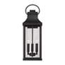 6_Capital Lighting Bradford 24" High 3-Light Black Outdoor Wall Lantern more views