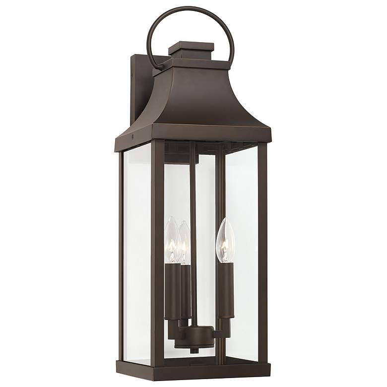 Image 1 Capital Lighting Bradford 24" High 3-Light Bronze Outdoor Wall Lantern
