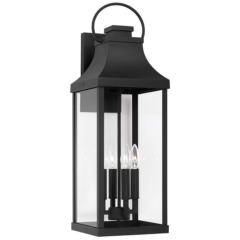 Image 1 Capital Lighting Bradford 27" High 4-Light Black Outdoor Wall Lantern