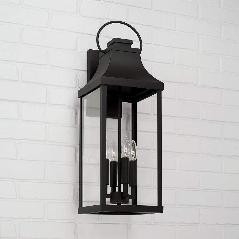 Image 7 Capital Lighting Bradford 27" High 4-Light Black Outdoor Wall Lantern more views