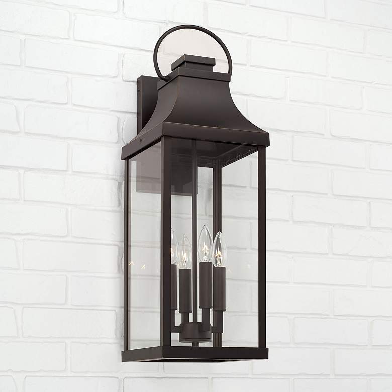 Image 1 Capital Lighting Bradford 27" High Oiled Bronze Outdoor Wall Lantern