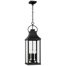 Capital Lighting Bradford 29 1/2" Black 4-Light Outdoor Hanging Light