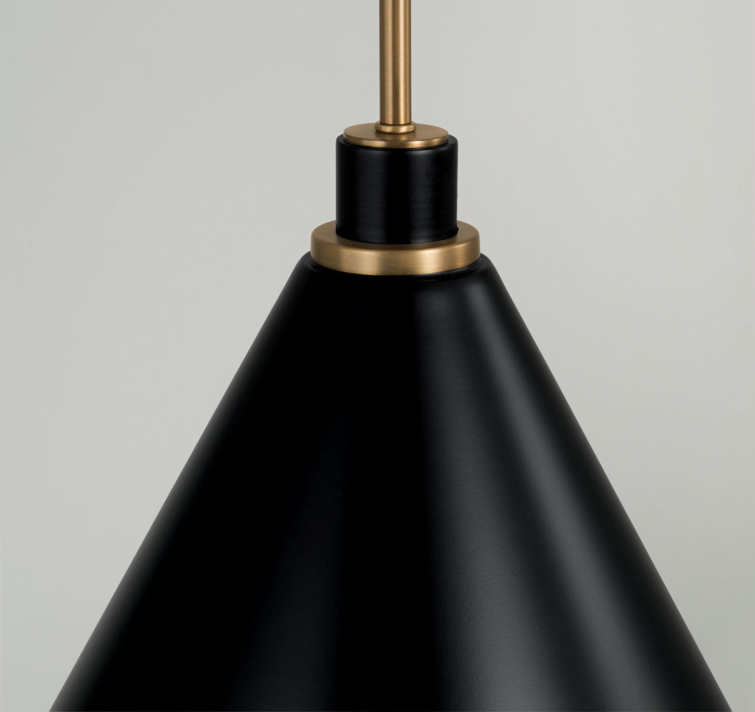Image 4 Capital Lighting Bradley 1 Light Pendant 15" Aged Brass and Black more views