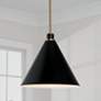 Thumbnail1 of Capital Lighting Bradley 1 Light Pendant Aged Brass and Black