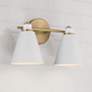 Thumbnail1 of Capital Lighting Bradley 2 Light Vanity Aged Brass and White