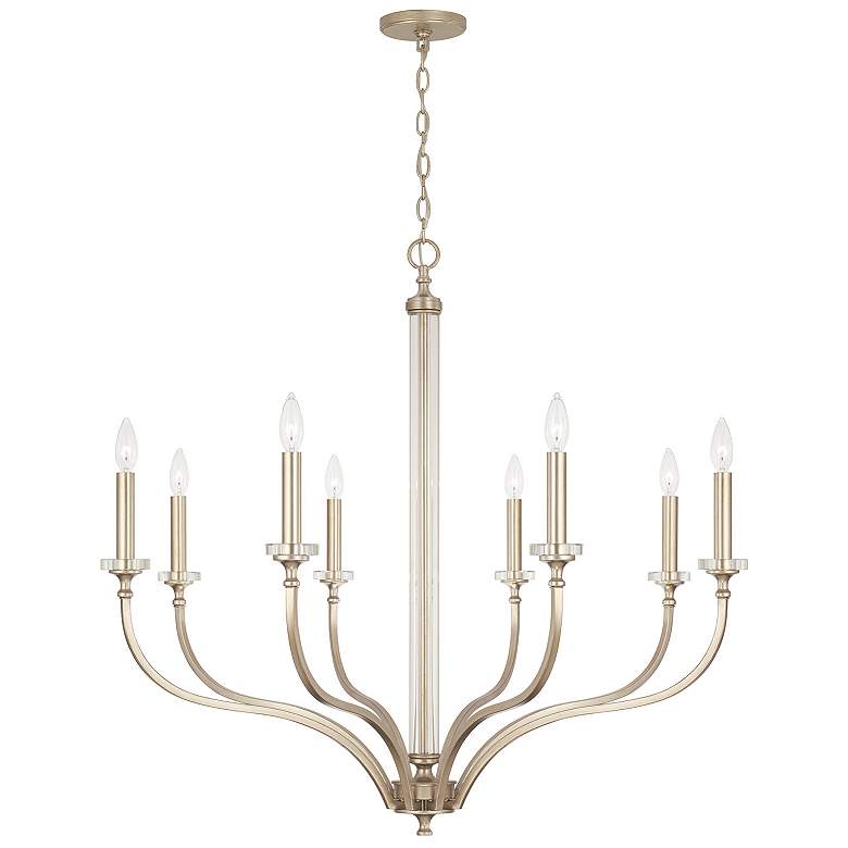 Image 2 Capital Lighting Breigh 8 Light Chandelier Brushed Champagne