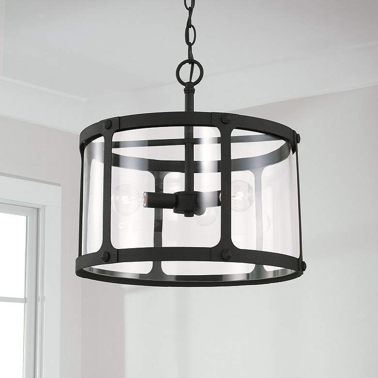 Image 3 Capital Lighting Brennen 3 Light Semi-Flush Black Iron more views