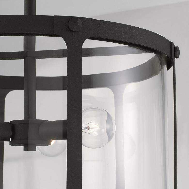 Image 4 Capital Lighting Brennen 3 Light Semi-Flush Black Iron more views