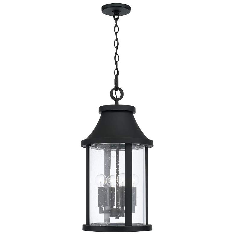 Image 2 Capital Lighting Bridger 4 Light Outdoor Hanging Lantern 11.5" Black