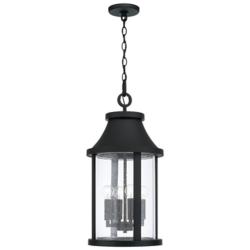 Capital Lighting Bridger 4 Light Outdoor Hanging Lantern 11.5" Black