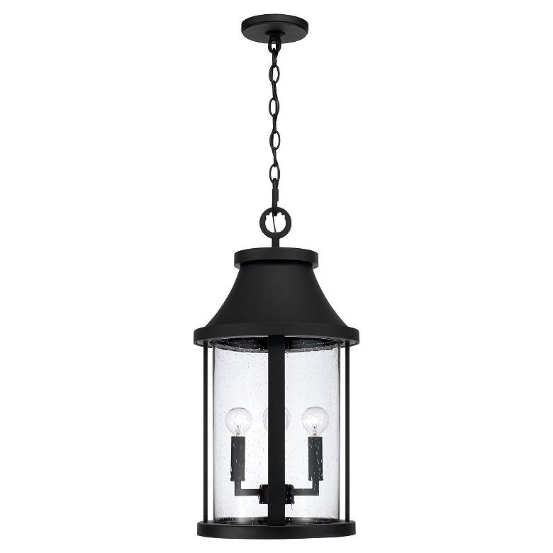 Image 5 Capital Lighting Bridger 4 Light Outdoor Hanging Lantern 11.5" Black more views