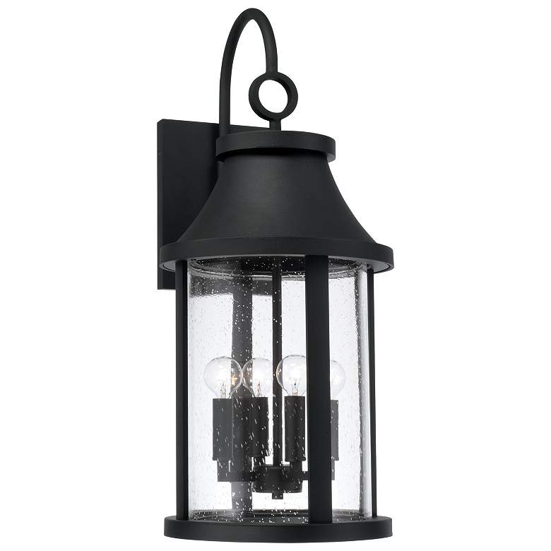 Image 1 Capital Lighting Bridger 4 Light Outdoor Wall Lantern 11.5" Black