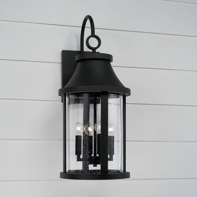Image 3 Capital Lighting Bridger 4 Light Outdoor Wall Lantern 11.5" Black more views