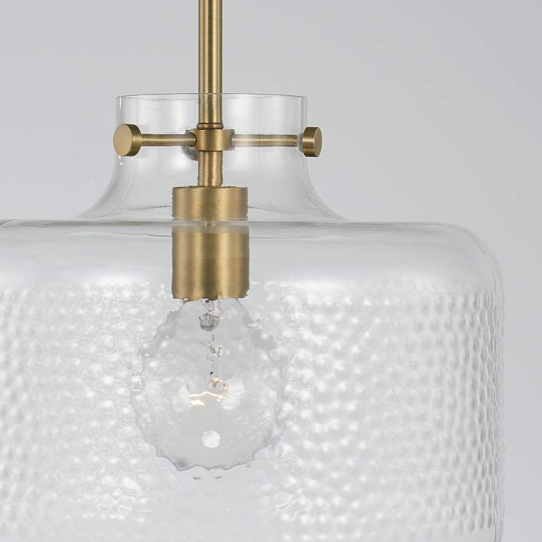 Image 3 Capital Lighting Brighton 1 Light Pendant Aged Brass more views